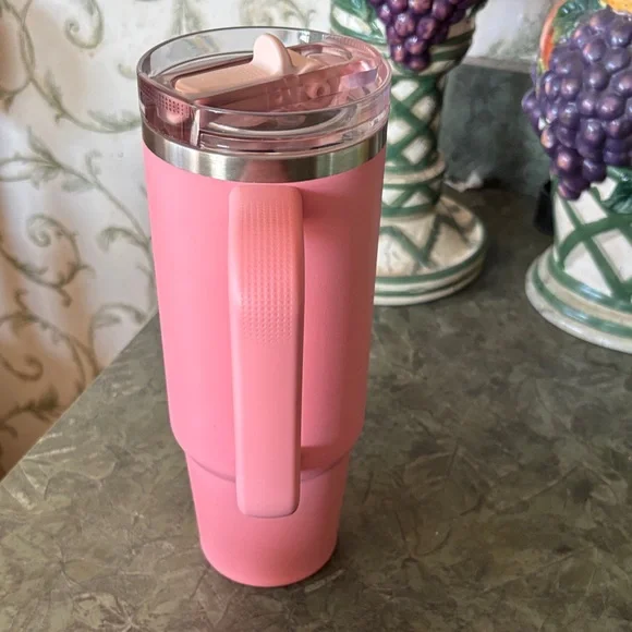 Stanley Pink Travel Mug with Handle - Picture 3 of 4